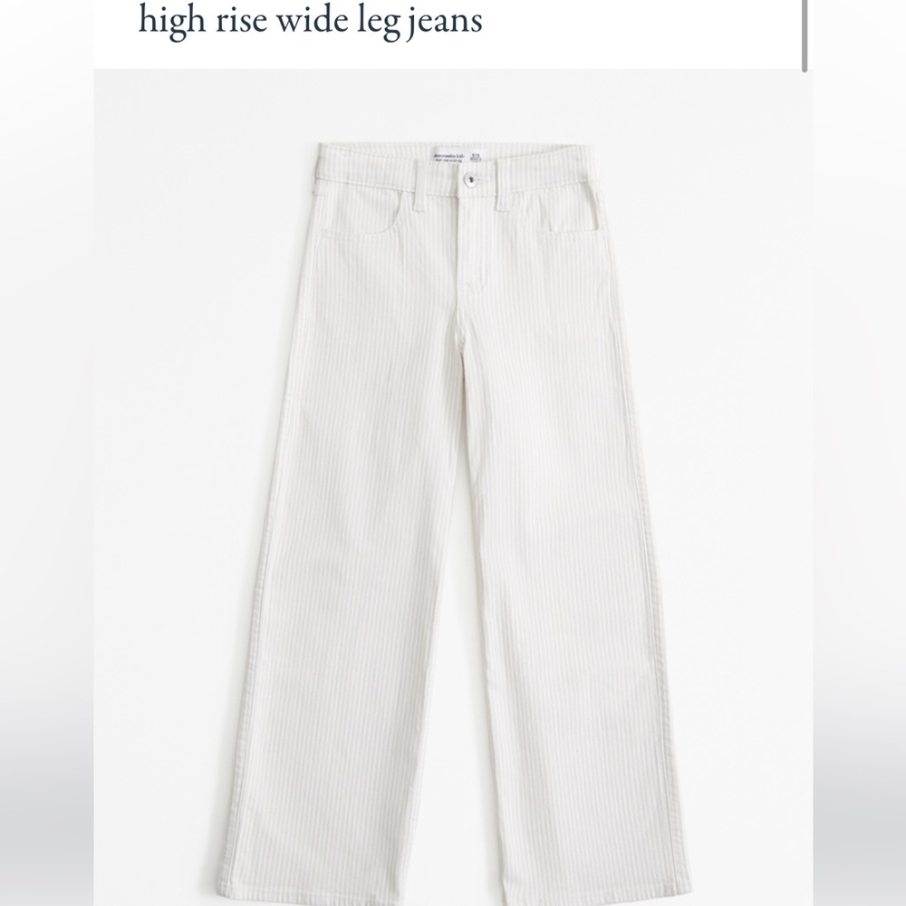 NWT Abercrombie Kids High rise wide leg Jean